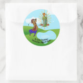 St. Judas Taddeus & Onverschrokken Vrouwelijke Gol Ronde Sticker (Tas)