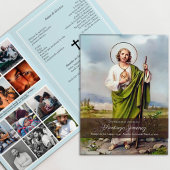St Jude Spanish Funeral Programs, Folded Program Programma