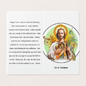 St. Jude Thaddaeus Prayer Card (Outside Unfolded)