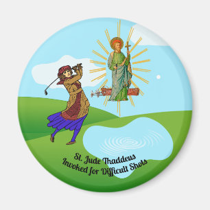 St. Jude Thaddeus & Intrepid Vrouw Golfer Magneet