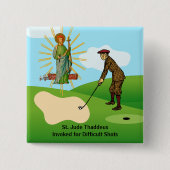 St. Jude Thaddeus & Paniekzaaide Duffer Vierkante Button 5,1 Cm (Voorkant)
