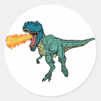 St Judeasaurus Rex door Steve Miller Ronde Sticker