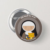 St. Julian van Norwich Ronde Button 5,7 Cm (Voorkant /achterkant)
