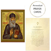 St. Justin Popovic Orthodox Christian Prayer Card Plaatskaartje