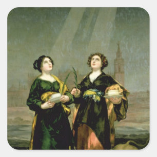 St. Justina en St. Rufina, 1817 Vierkante Sticker