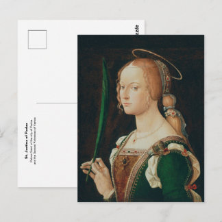 St. Justina Padua katholieke patroonheilige Briefkaart