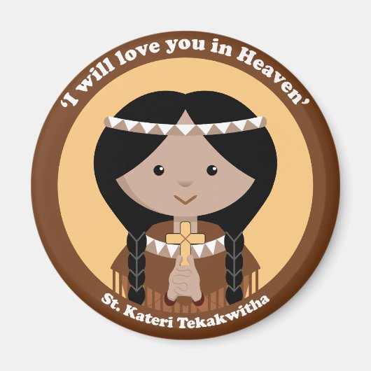 St. Kateri Tekakwitha Magneet (Voorkant)