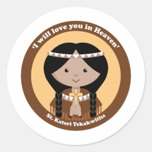 St. Kateri Tekakwitha Ronde Sticker