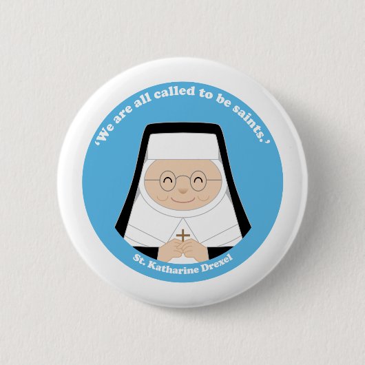 St. Katharine Drexel Ronde Button 5,7 Cm (Voorkant)