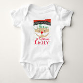 !st Kerstmis Gepersonaliseerd Romper (Voorkant)