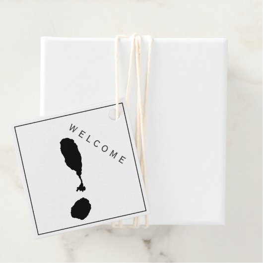 St. Kitts en Nevis bruiloft welkomsttas cadeau Lab Bedankjes Labels (In situ)