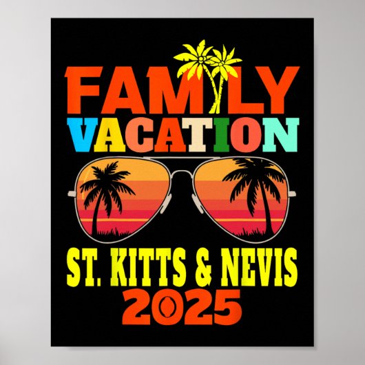 St. Kitts en Nevis Vakantie Gezinsvakantie 2025  Poster (Voorkant)
