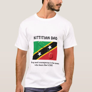 ST KITTS KITTIAN DAD Sterk Moedig Aangepast T-shirt
