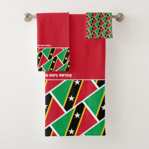 ST KITTS NEVIS FLAG Écriture personnalisée RED