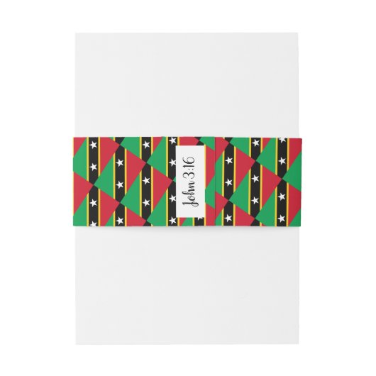 ST KITTS NEVIS John 3:16 Huwelijksviering Uitnodigingen Wikkel (Achterkant Voorbeeld)