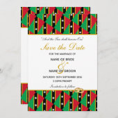 ST KITTS & NEVIS Speciale Bruiloftsviering Save The Date (Voorkant / Achterkant)