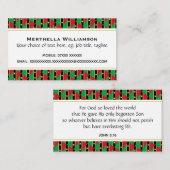 ST KITTS NEVIS VISITEKAARTJE (Voorkant / Achterkant)