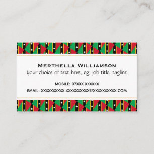 ST KITTS NEVIS VISITEKAARTJE