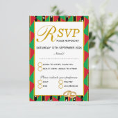 ST KITTS NEVIS Wedding Carte de réponse RSVP (Debout devant)