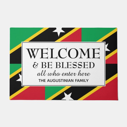 ST KITTS NEVIS Welkom Deurmat (Voorkant)