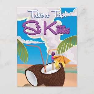 St Kitts Vakantie reisposter Briefkaart