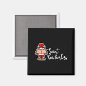 St. Knickerless Funny Mooning Santa Claus Christma Magneet (Voorkant / Achterkant)