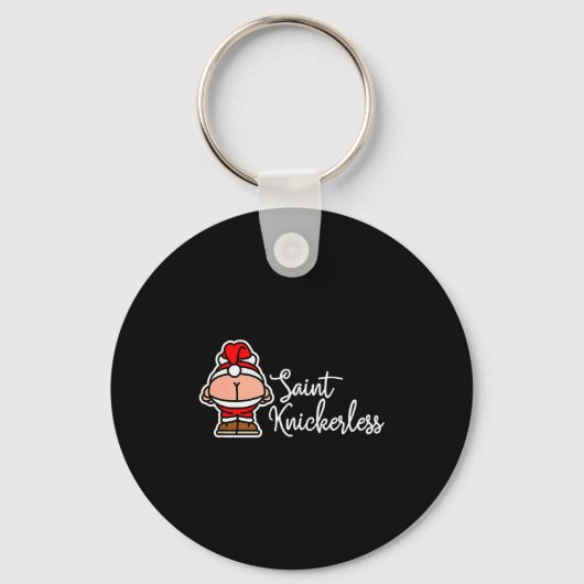 St. Knickerless Funny Mooning Santa Claus Christma Sleutelhanger (Voorkant)