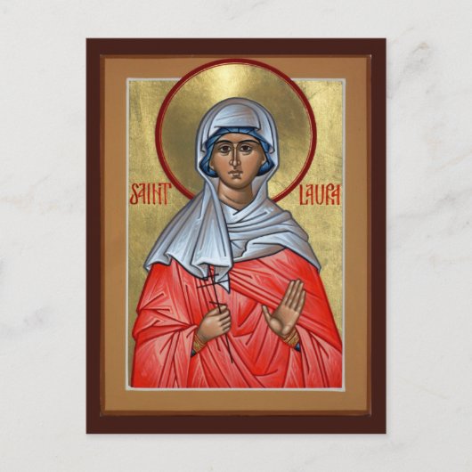 St. Laura Prayer Card Briefkaart (Voorkant)