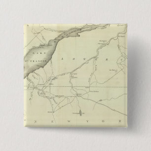 St. Lawrence en het aangrenzende land Vierkante Button 5,1 Cm