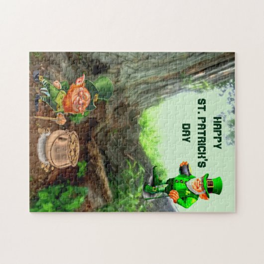 ST. LE JOUR DE PATRICK LEPRECHAUN JIGSAW PUZZLE (Horizontal)