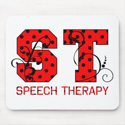 St letters rode en zwarte stippen muismat (Voorkant)