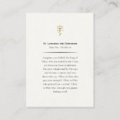 St. Longinus Orthodox Christelijk Gebed Kaart Plaatskaartje (Achterkant)
