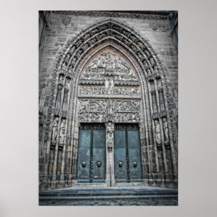 St. Lorenz Cathedral - Nuremberg, Duitsland Poster