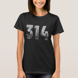 St. Louis 314 Netnummer Skyline Missouri T-shirt