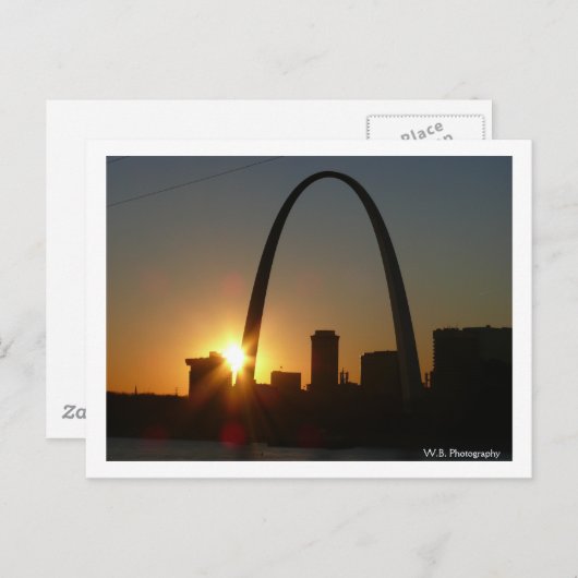St. Louis Arch Sunset Briefkaart (Voorkant / Achterkant)