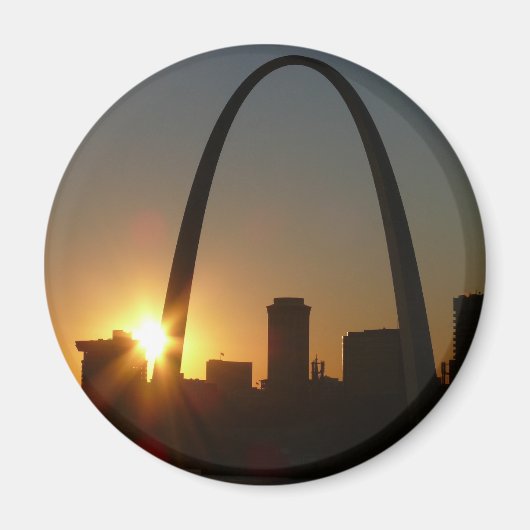 St. Louis Arch Sunset Magneet (Voorkant)