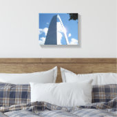 St. Louis Arch Wrapped Canvas Afdruk (Insitu (Slaapkamer))