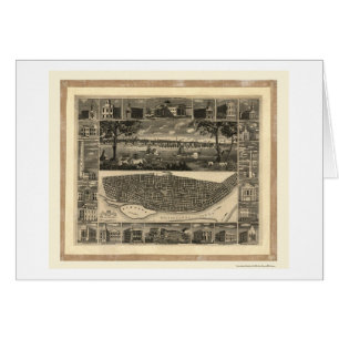 St Louis, carte panoramique de MOIS - 1848