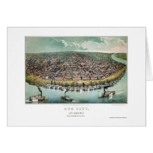 St Louis, carte panoramique de MOIS - 1859