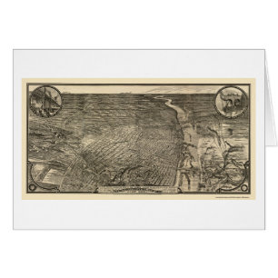 St Louis, carte panoramique de MOIS - 1876