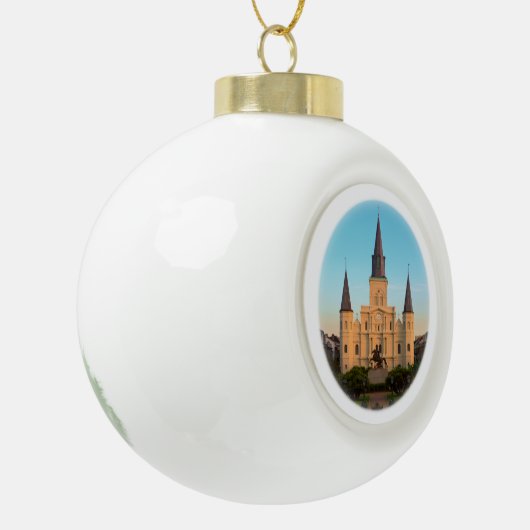 St. Louis Cathedral Keramische Bal Ornament (Links)