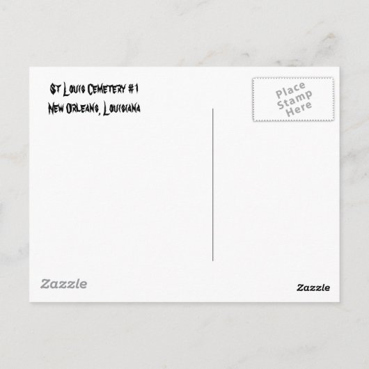 St Louis Cemetery #1 - New Orleans Briefkaart (Achterkant)