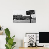 St. Louis City Limits on Natural Bridge Road Poster (Thuiskantoor)