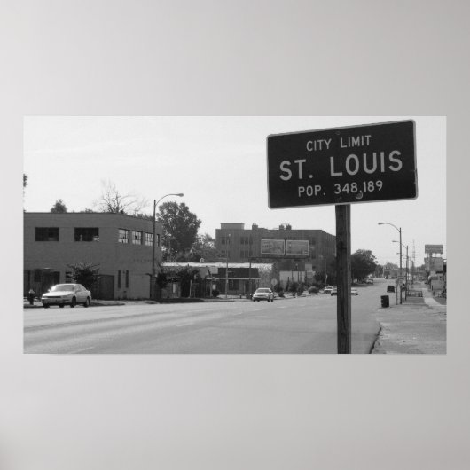St. Louis City Limits on Natural Bridge Road Poster (Voorkant)