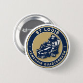 St Louis de fauteuil QB Football Button (Voorkant /achterkant)