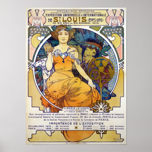 St. Louis Exhibition, Mucha Poster (Voorkant)