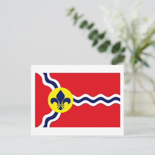 St. Louis Flag Briefkaart (Staand voorkant)