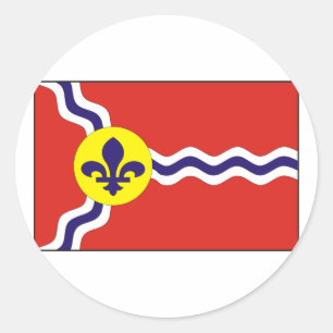St Louis Flag Ronde Sticker