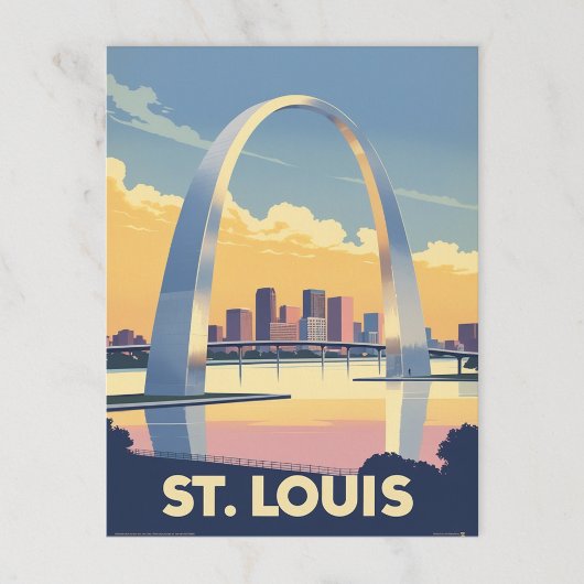  St. Louis Gateway Arch Cityscape Briefkaart