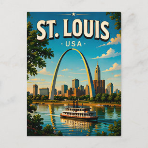 St. Louis Gateway Arch Reis Souvenir Briefkaart